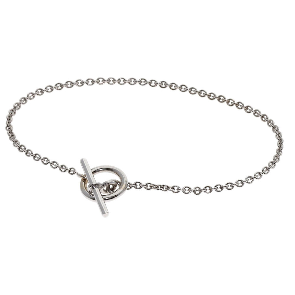 HERMES 18k Silver Charm Bracelet
